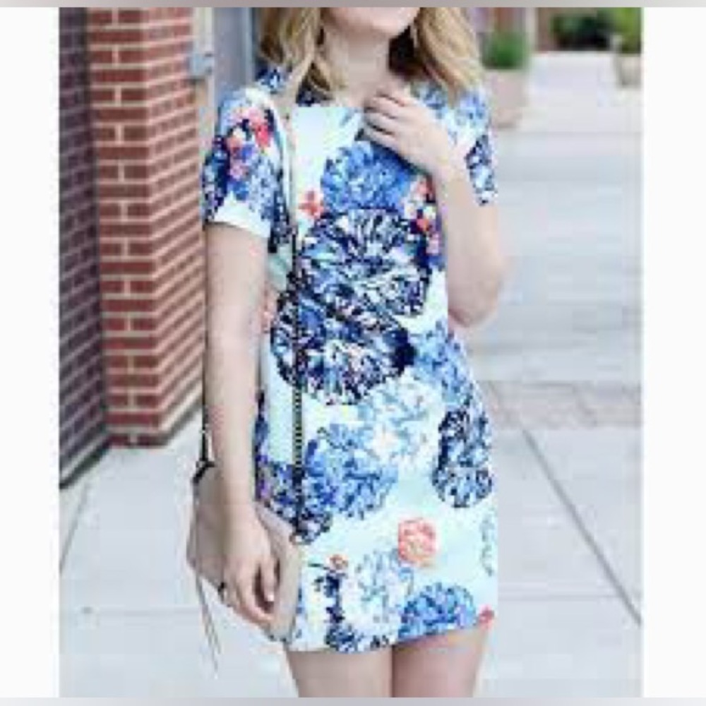 J Crew floral shift dress